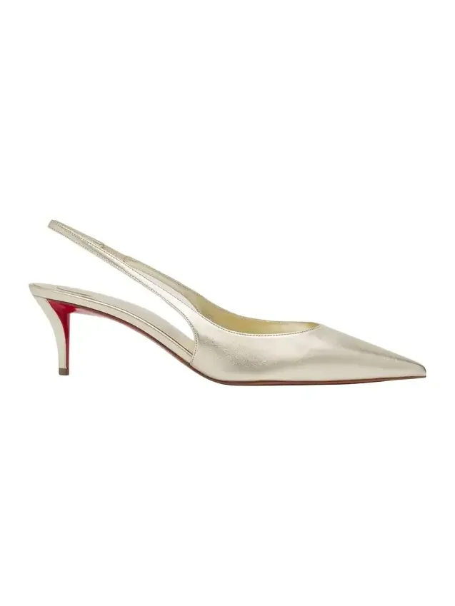 60mm Miss Z Metallic Leather Slingback Pumps
