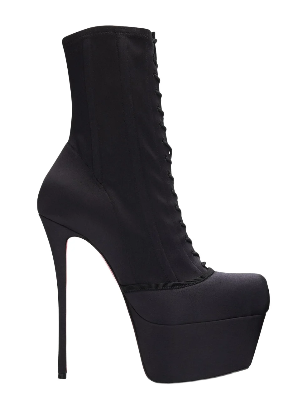 Christian Louboutin 160mm Pavlova Satin Platform Booties