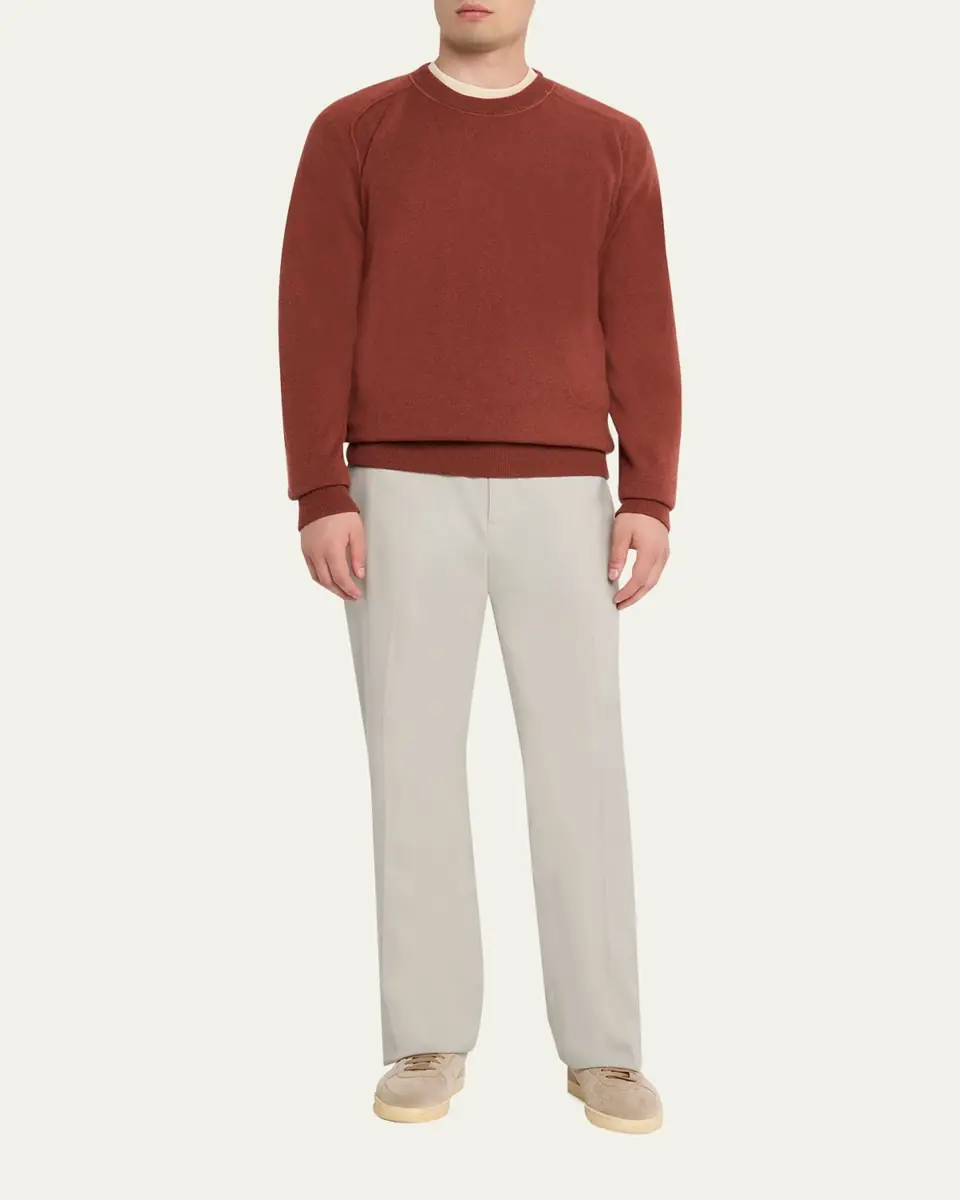 Massimo Alba Men's Soft Cashmere Crewneck Sweater | Thumbnail 2 Massimo Alba Men's Soft Cashmere Crewneck Sweater | Thumbnail 2