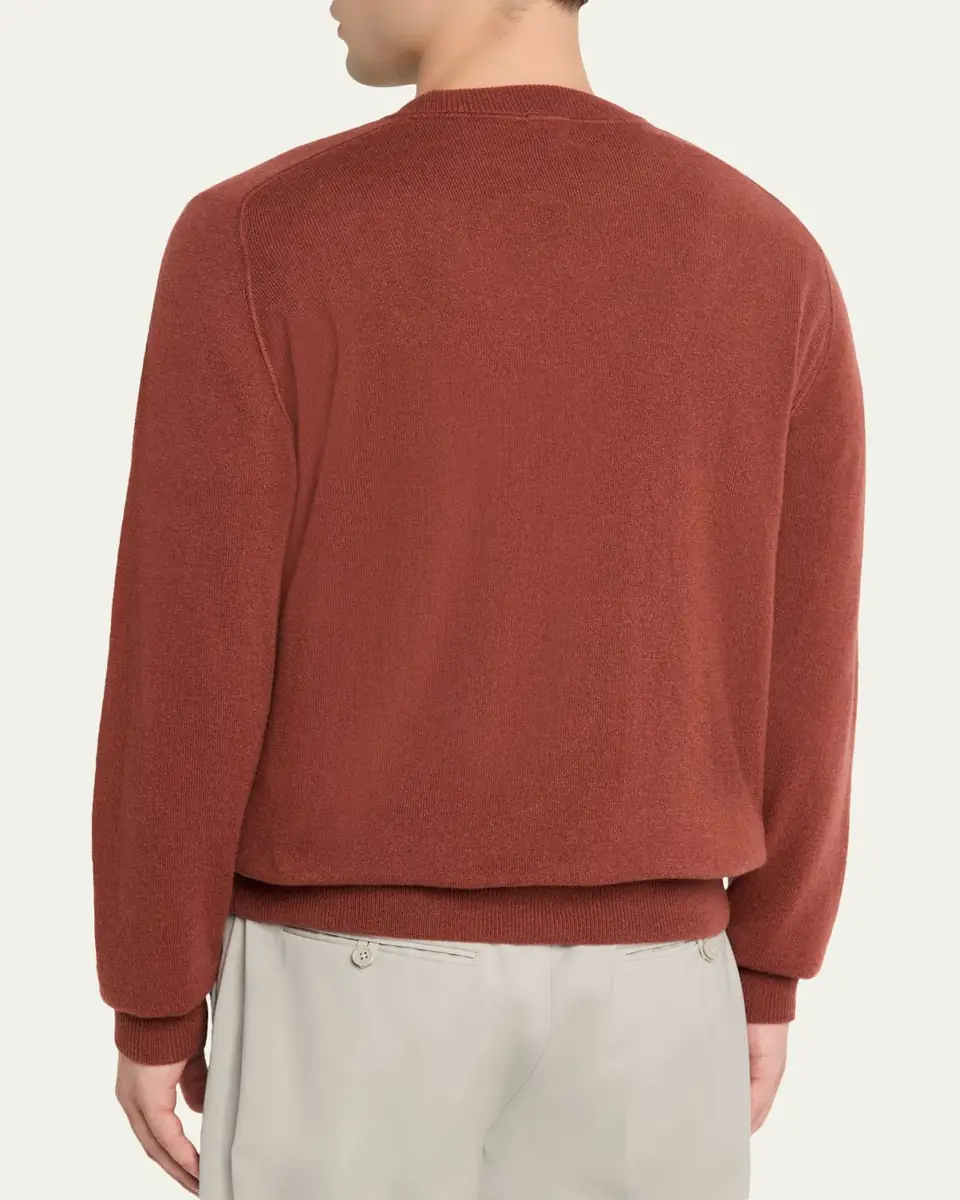 Massimo Alba Men's Soft Cashmere Crewneck Sweater | Thumbnail 3 Massimo Alba Men's Soft Cashmere Crewneck Sweater | Thumbnail 3