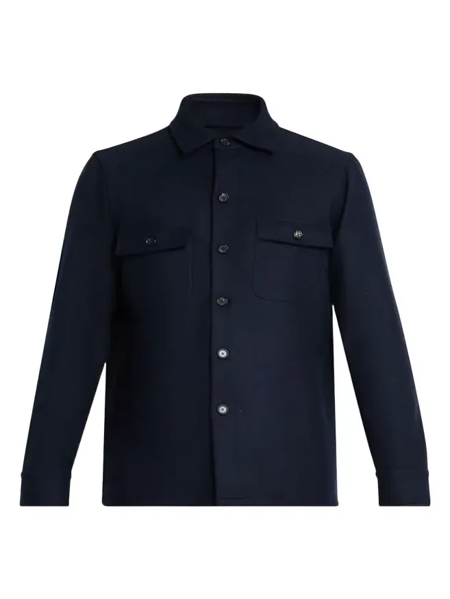 Men's Wool Flap-Pocket Overshirt Men's Wool Flap-Pocket Overshirt