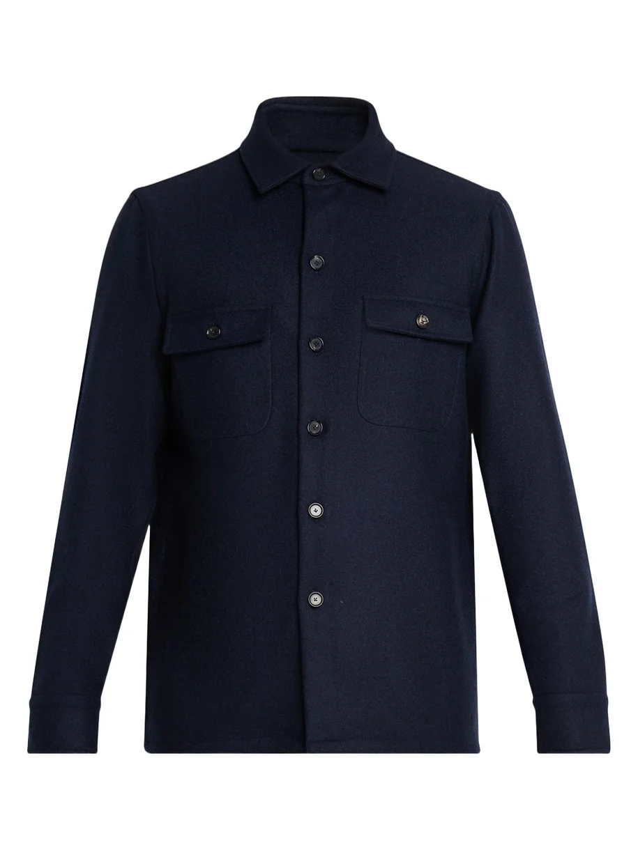 Men's Wool Flap-Pocket Overshirt Men's Wool Flap-Pocket Overshirt