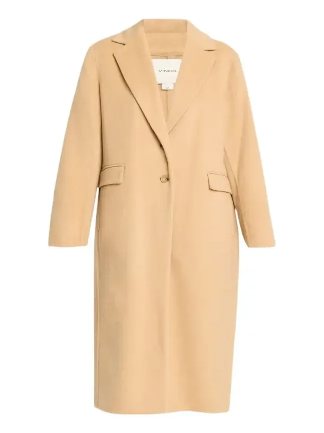 Cashmere-Wool Single-Breasted Coat