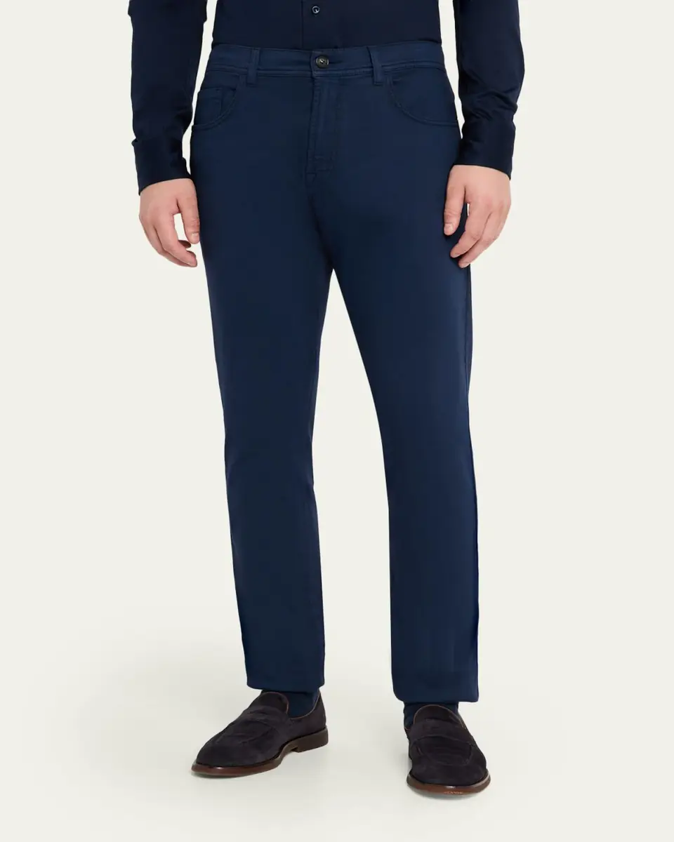 Cesare Attolini Men's Cotton and Cashmere Slim Five-Pocket Pants | Thumbnail 12 Cesare Attolini Men's Cotton and Cashmere Slim Five-Pocket Pants | Thumbnail 12