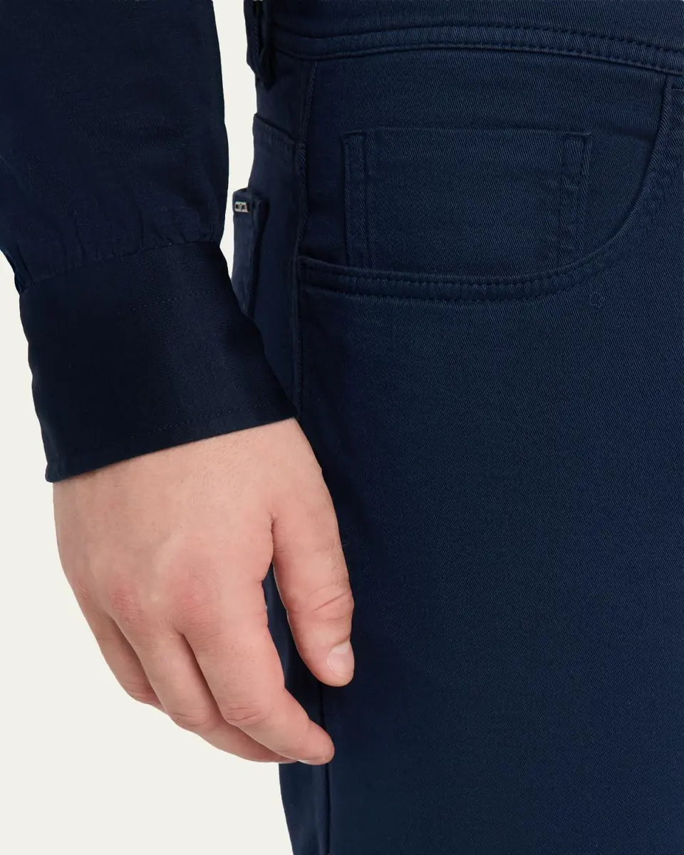 Cesare Attolini Men's Cotton and Cashmere Slim Five-Pocket Pants | Thumbnail 13 Cesare Attolini Men's Cotton and Cashmere Slim Five-Pocket Pants | Thumbnail 13