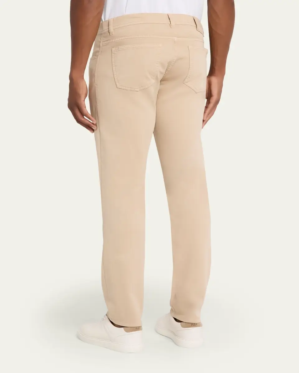 Cesare Attolini Men's Cotton and Cashmere Slim Five-Pocket Pants | Thumbnail 7 Cesare Attolini Men's Cotton and Cashmere Slim Five-Pocket Pants | Thumbnail 7