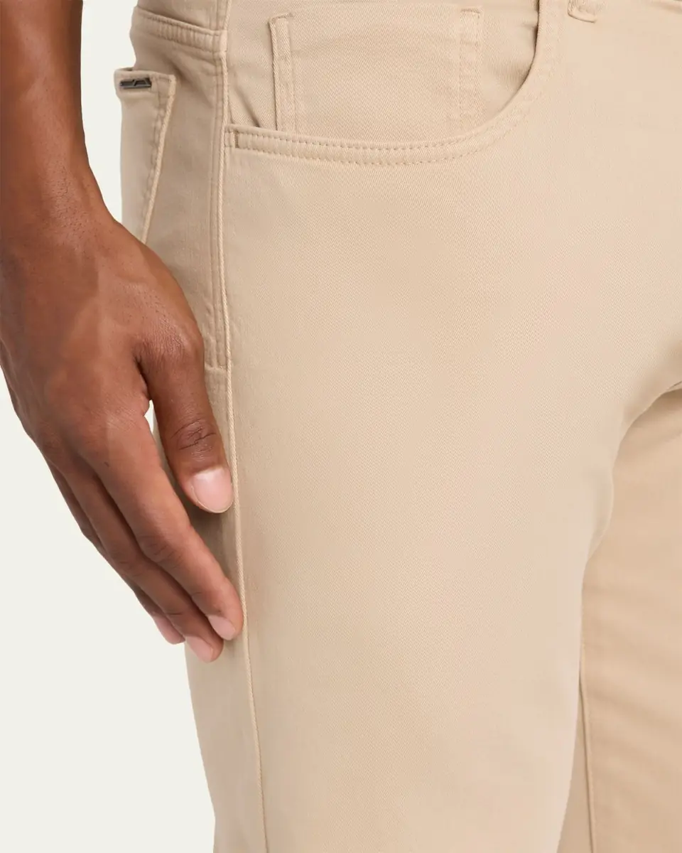 Cesare Attolini Men's Cotton and Cashmere Slim Five-Pocket Pants | Thumbnail 9 Cesare Attolini Men's Cotton and Cashmere Slim Five-Pocket Pants | Thumbnail 9