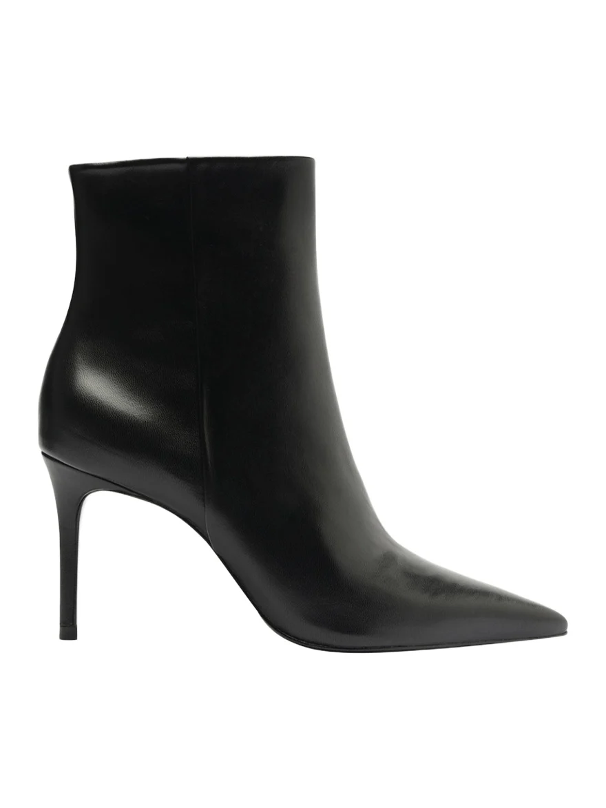 Mikki Leather Stiletto Zip Booties Mikki Leather Stiletto Zip Booties