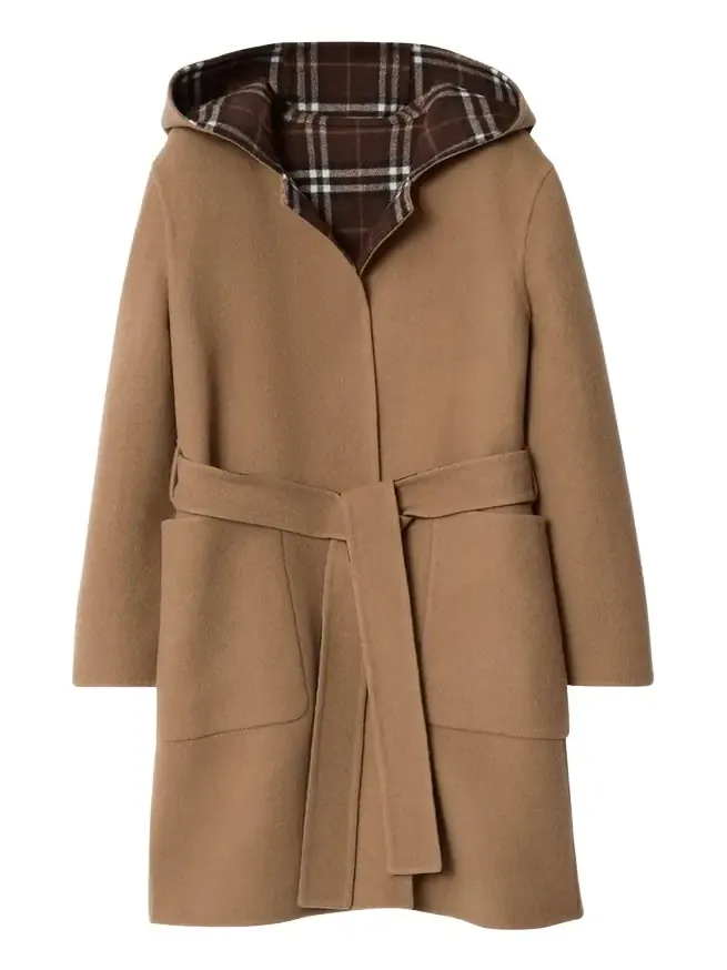 Burberry Hampshire Reversible Hooded Wrap Coat