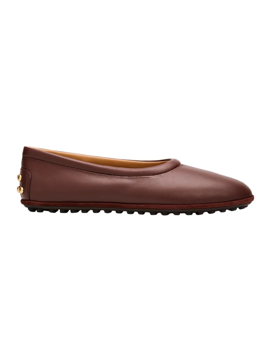 Tod's Metal Dots Nappa Leather Ballerina Flats