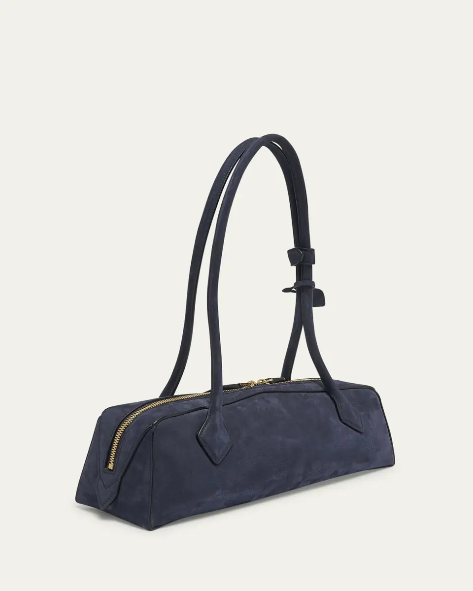 ALAÏA Le Teckel Medium Suede Shoulder Bag | Thumbnail 7