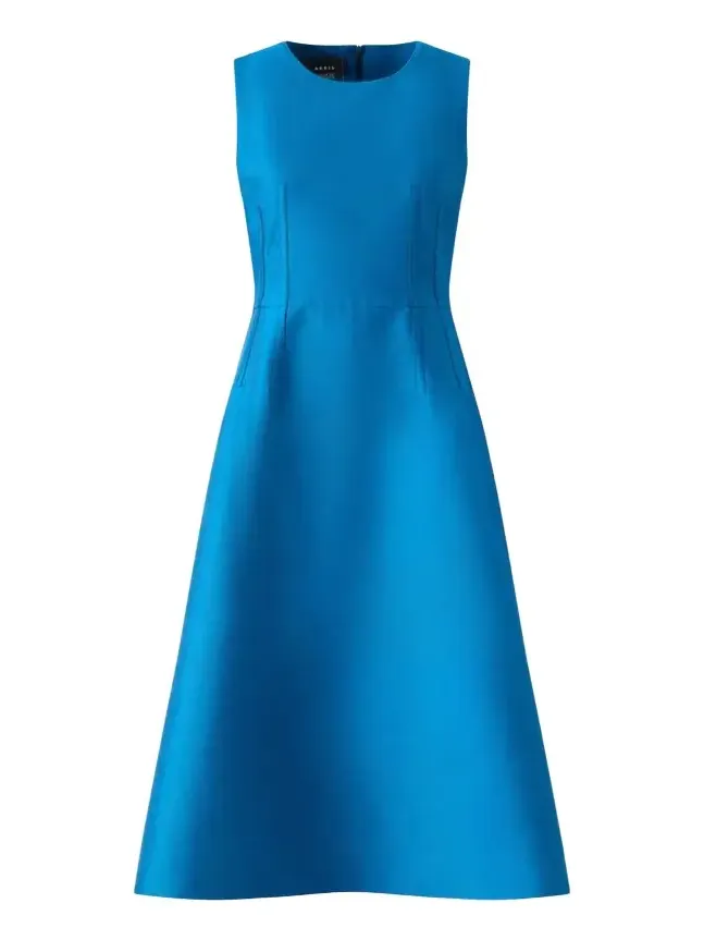 Dupion Sleeveless Silk Shantung Midi Dress Dupion Sleeveless Silk Shantung Midi Dress