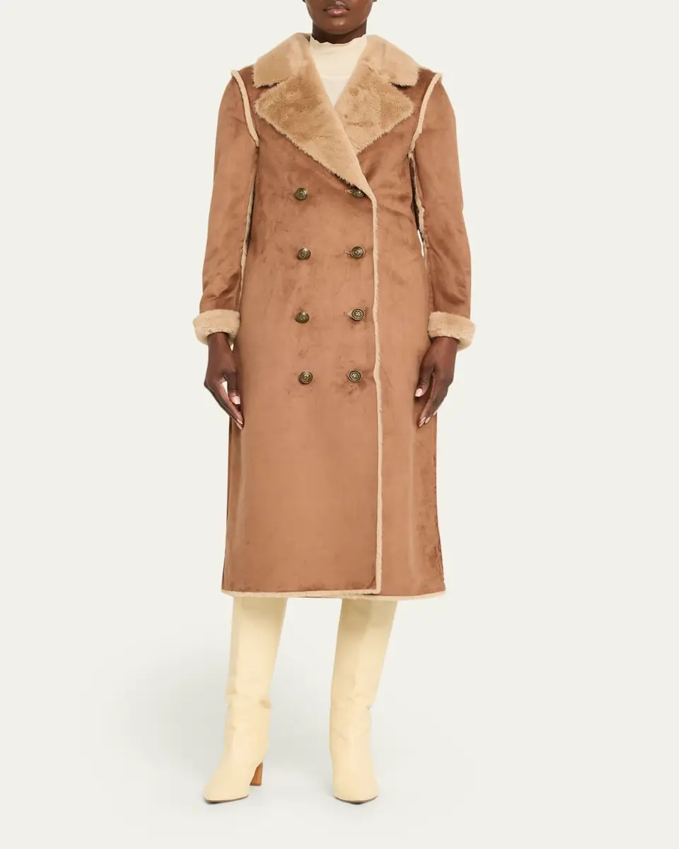 L'Agence Citron Faux Fur Maxi Coat | Thumbnail 5 L'Agence Citron Faux Fur Maxi Coat | Thumbnail 5