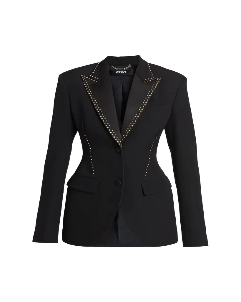 Versace Studded Single-Breasted Jacket | Image 1 Versace Studded Single-Breasted Jacket | Image 1