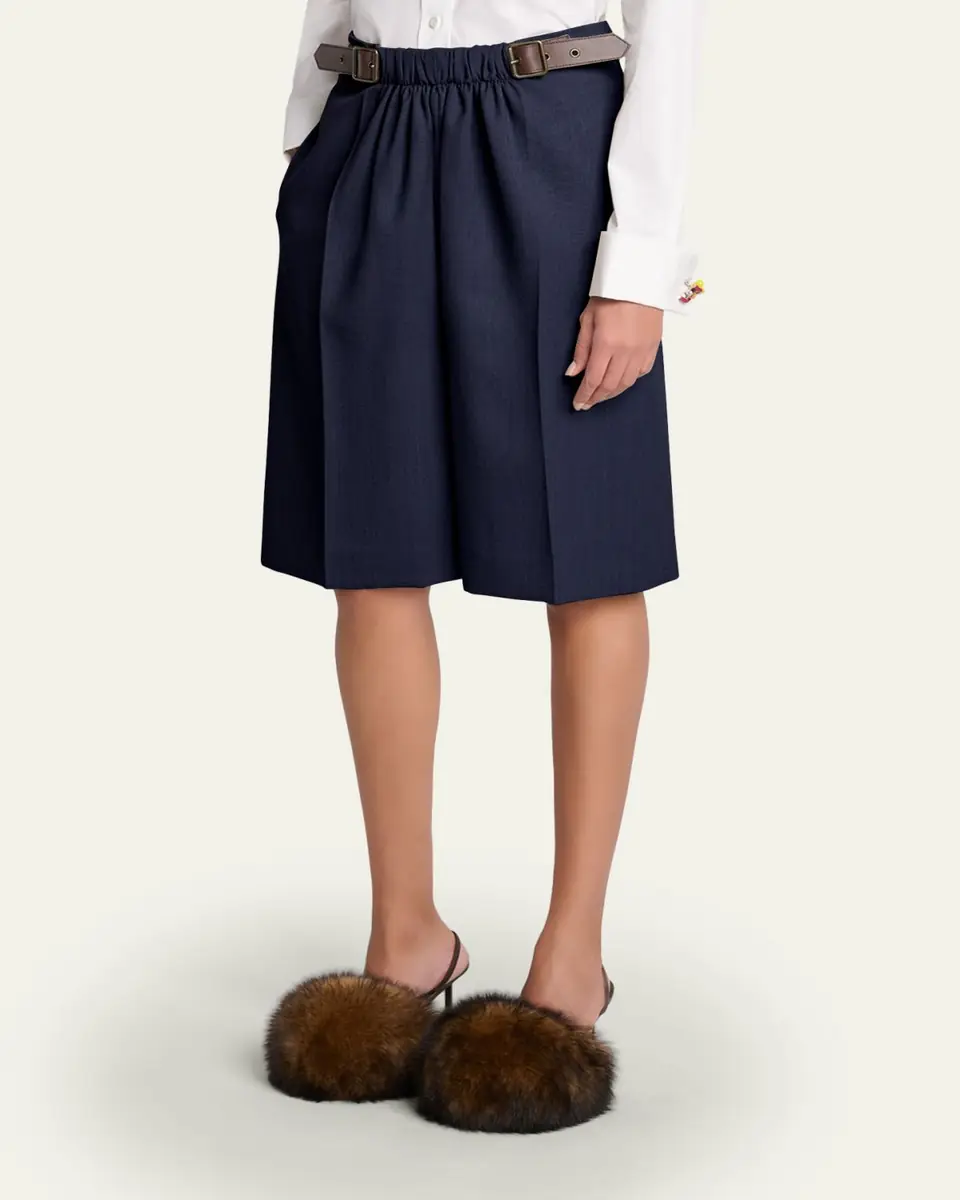 Loewe Belted Crop Straight-Leg Trousers | Thumbnail 4 Loewe Belted Crop Straight-Leg Trousers | Thumbnail 4