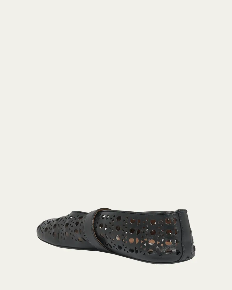 Alaïa Vienne Cutout Mary Jane Ballerina Flats | Thumbnail 2