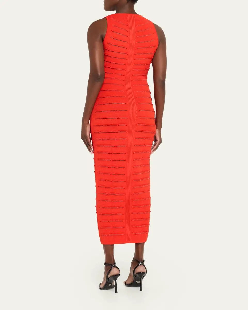 Balmain Sleeveless Cutout Zip Halter Maxi Dress | Thumbnail 7 Balmain Sleeveless Cutout Zip Halter Maxi Dress | Thumbnail 7