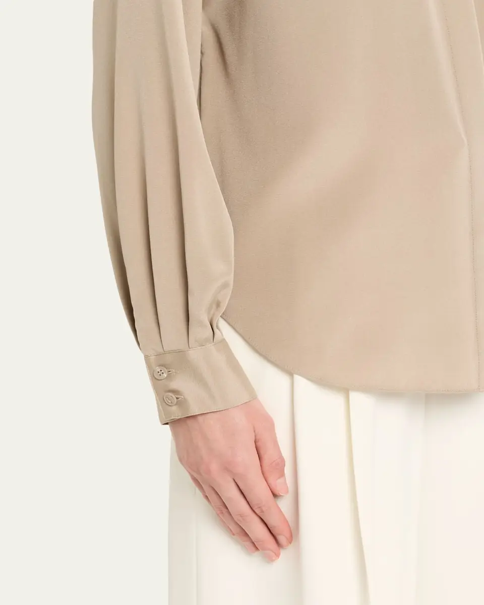 Lafayette 148 New York Pleated Button-Down Shirt | Thumbnail 5