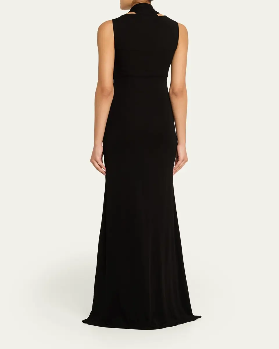 Alaïa Fluid Jersey Bow Dress | Thumbnail 3