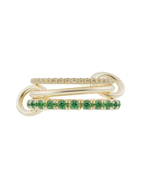 Norah 18K Yellow Gold Diamond and Emerald Ring