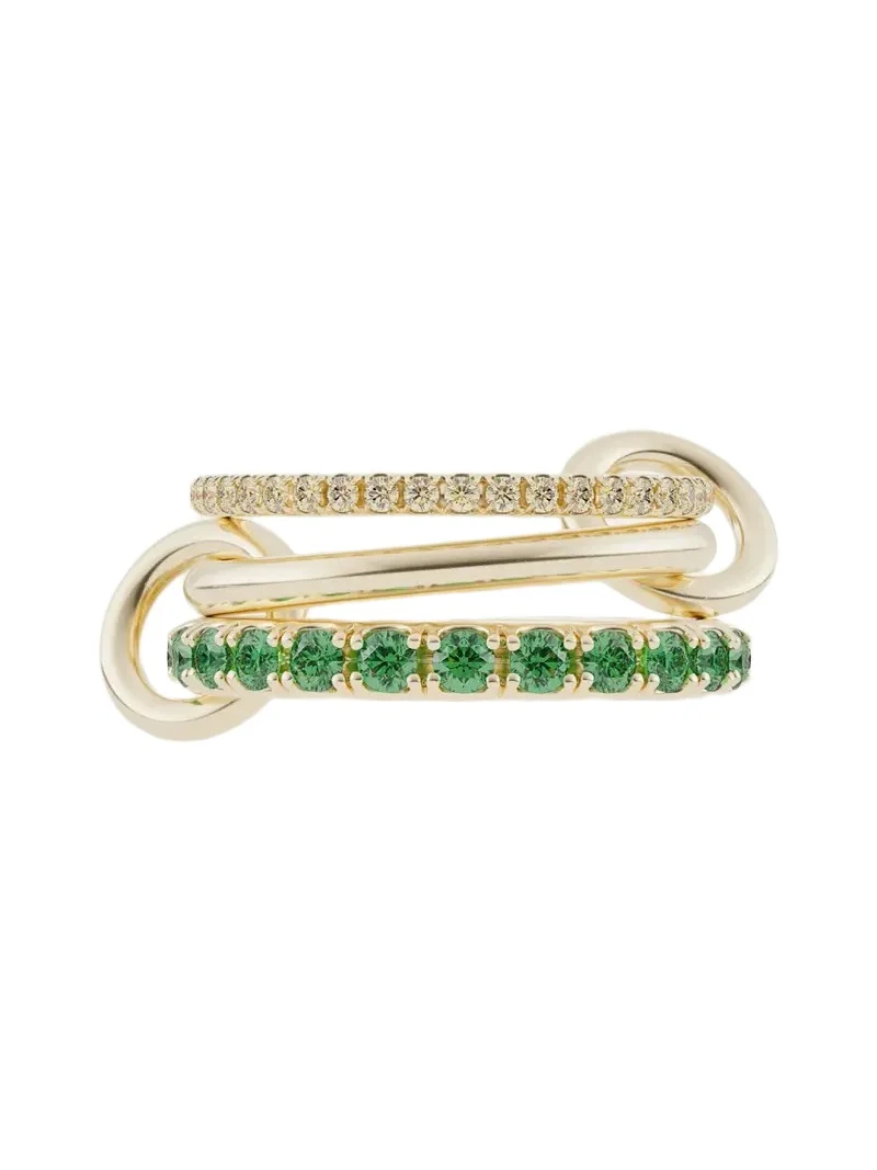 Norah 18K Yellow Gold Diamond and Emerald Ring Norah 18K Yellow Gold Diamond and Emerald Ring