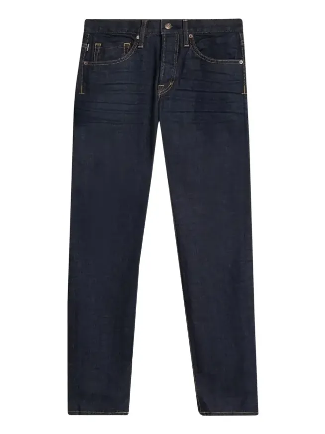Men's Stretch Selvedge Denim Straight-Leg Jeans Men's Stretch Selvedge Denim Straight-Leg Jeans