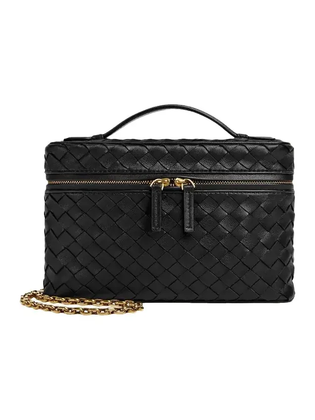 Small Soft Vanity Intrecciato Leather Crossbody Bag Small Soft Vanity Intrecciato Leather Crossbody Bag