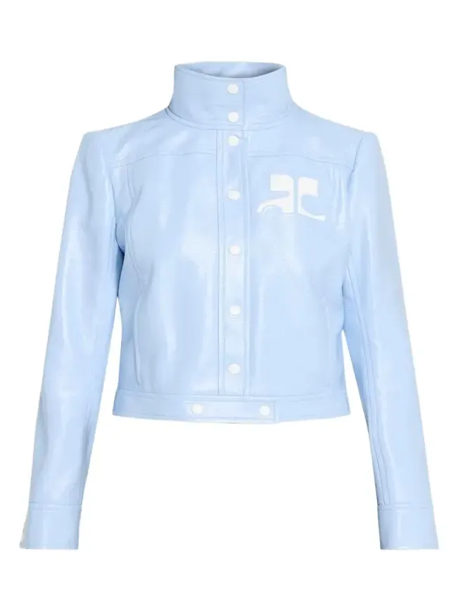 Courrèges Textured Vinyl Crop Jacket