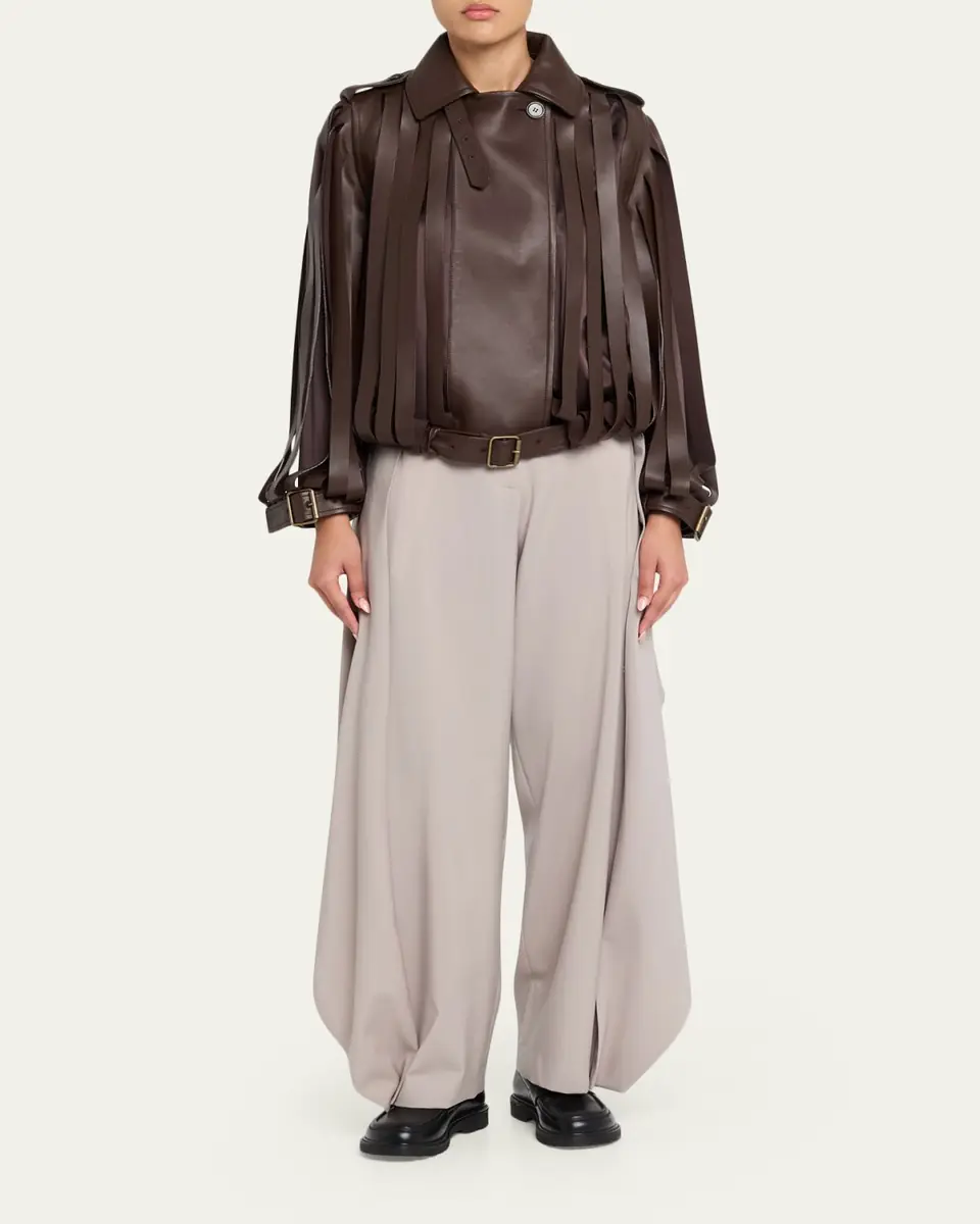 Loewe Shredded Leather Moto Jacket | Thumbnail 2 Loewe Shredded Leather Moto Jacket | Thumbnail 2