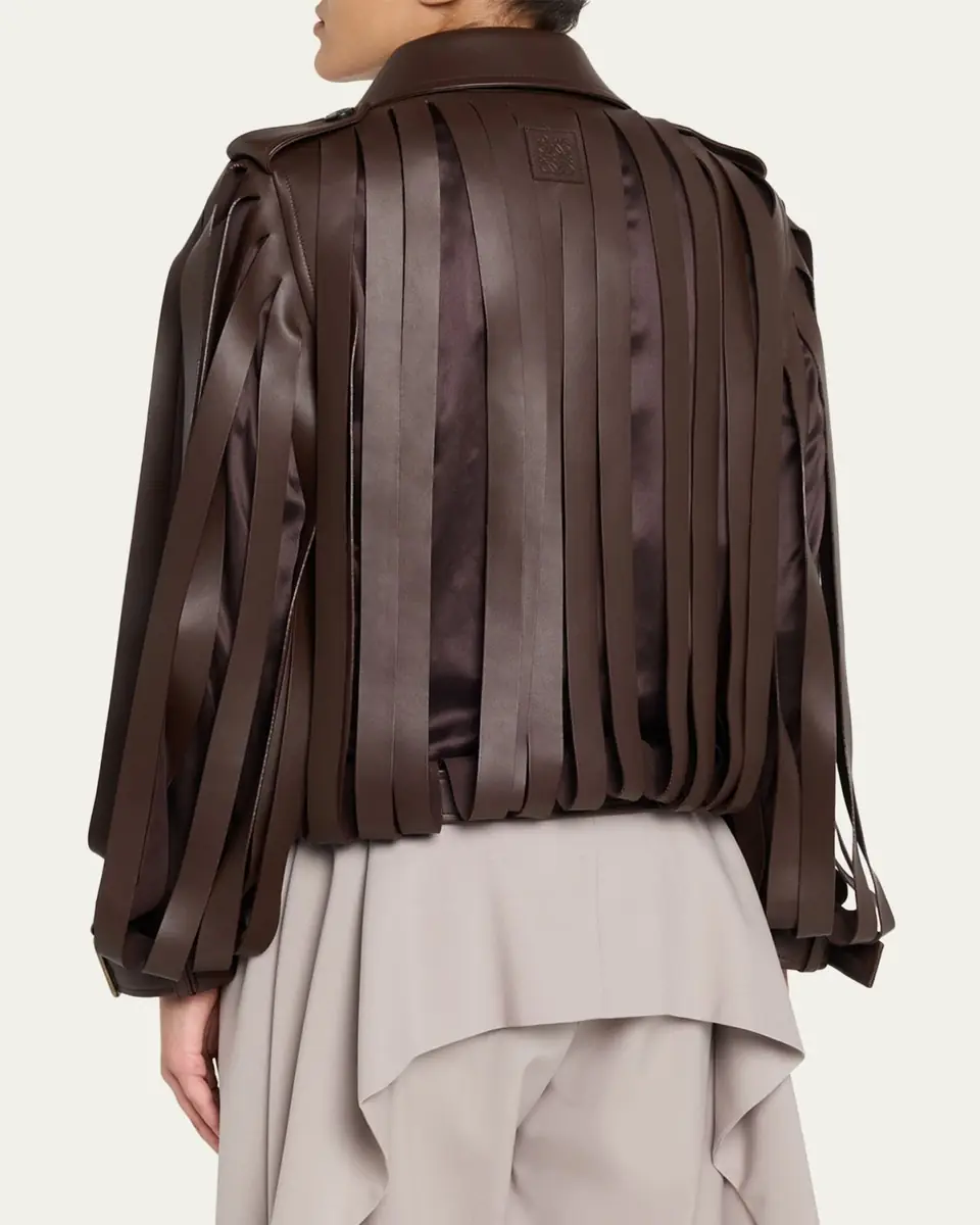 Loewe Shredded Leather Moto Jacket | Thumbnail 3 Loewe Shredded Leather Moto Jacket | Thumbnail 3