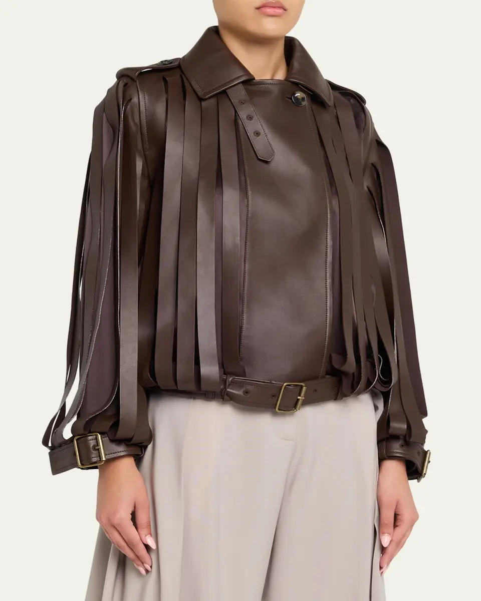 Loewe Shredded Leather Moto Jacket | Thumbnail 4 Loewe Shredded Leather Moto Jacket | Thumbnail 4