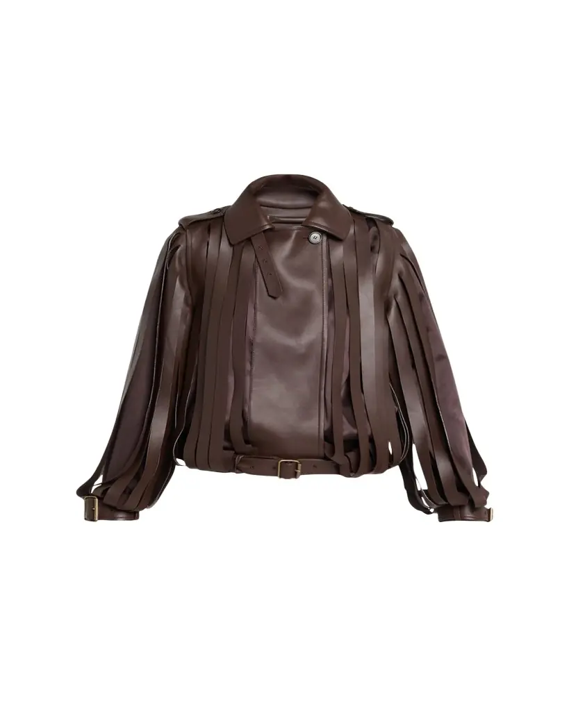 Shredded Leather Moto Jacket