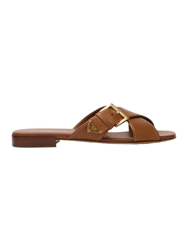 Triangle Leather Slide Sandals Triangle Leather Slide Sandals