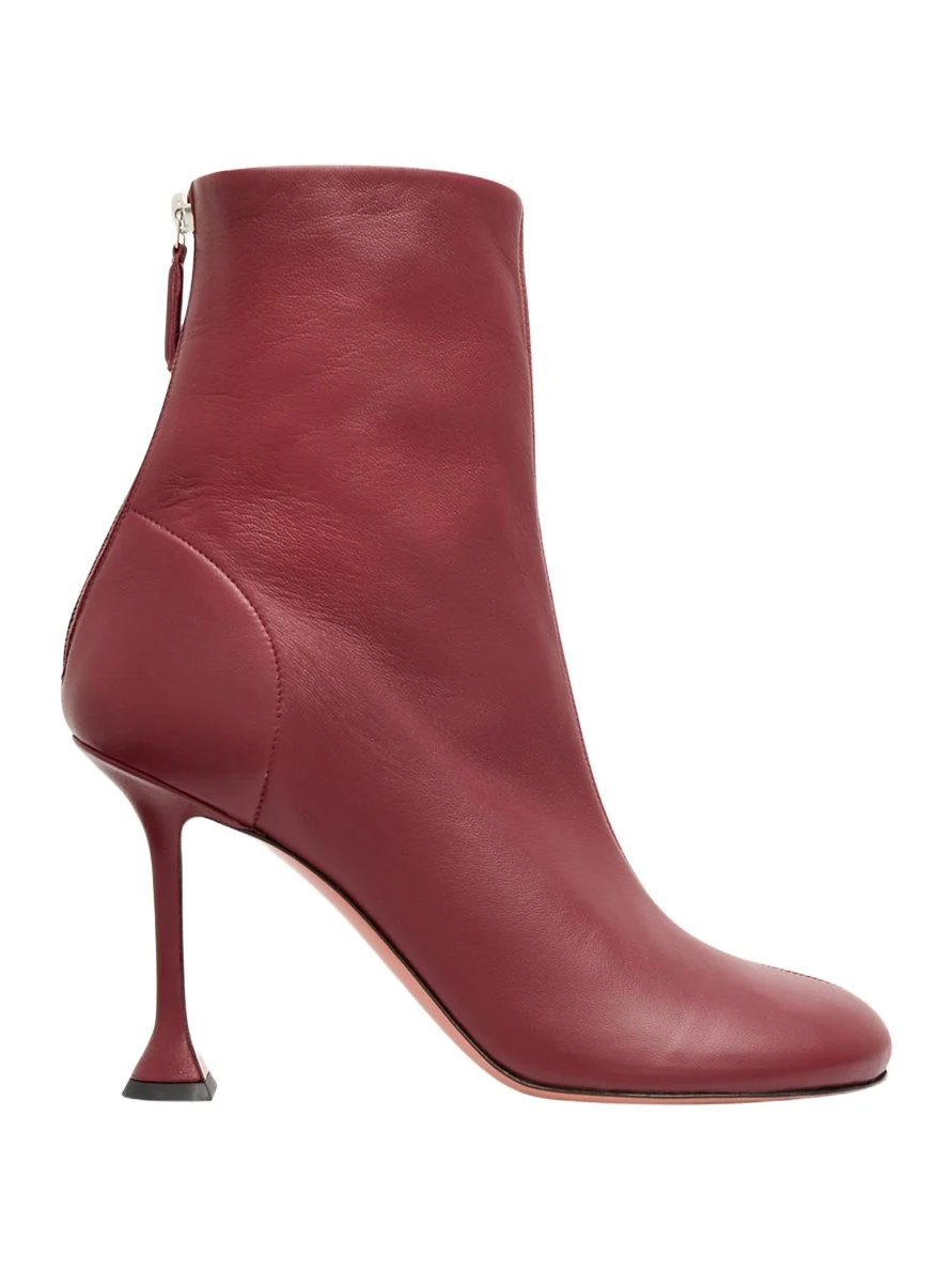 Amina Muaddi 95mm Iris Leather Booties