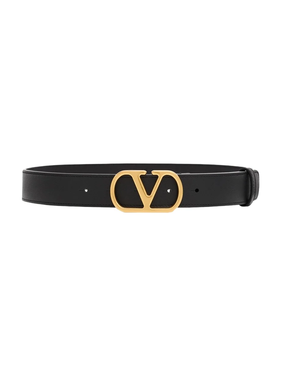 VLogo Signature Leather Belt, 30mm