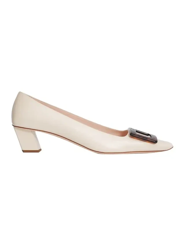 45mm Belle Vivier Turtle Leather Pumps