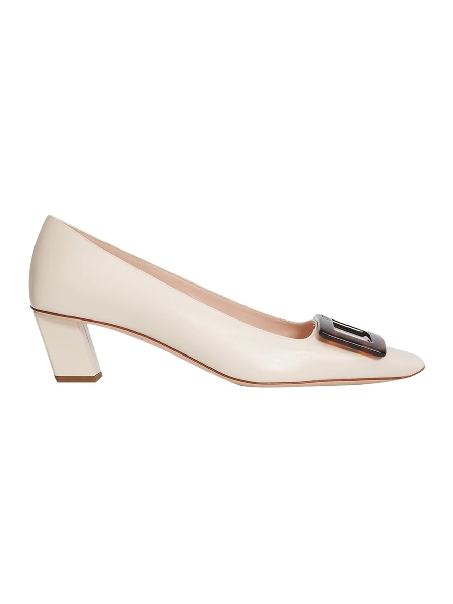 45mm Belle Vivier Turtle Leather Pumps