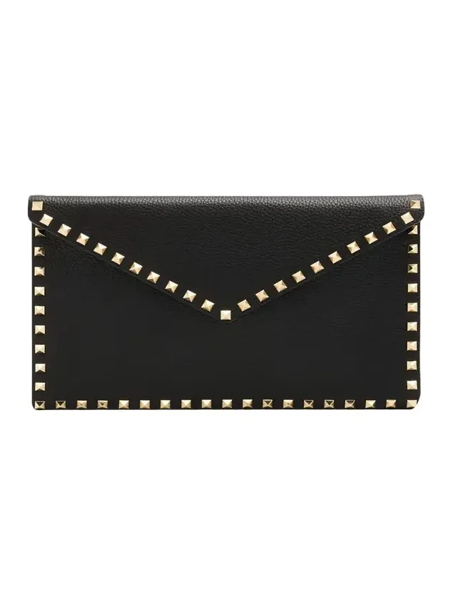 Large Rockstud Leather Flat Pouch Bag Large Rockstud Leather Flat Pouch Bag