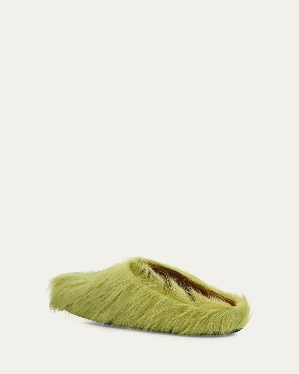 Marni Men's Fussbett Calf Hair Sabot Mules | Thumbnail 5