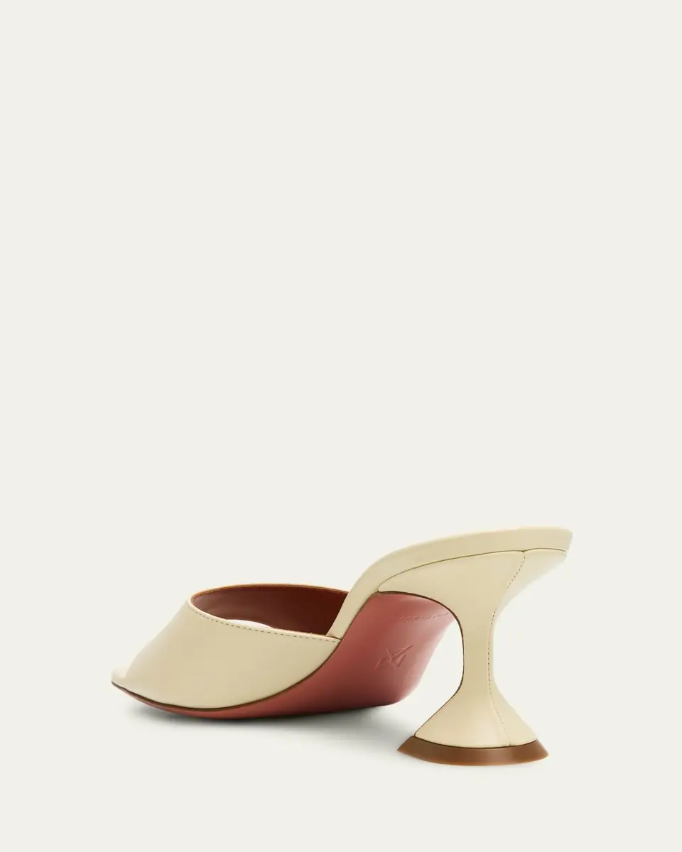 Amina Muaddi Lupita Leather Pedestal Mule Sandals | Thumbnail 2
