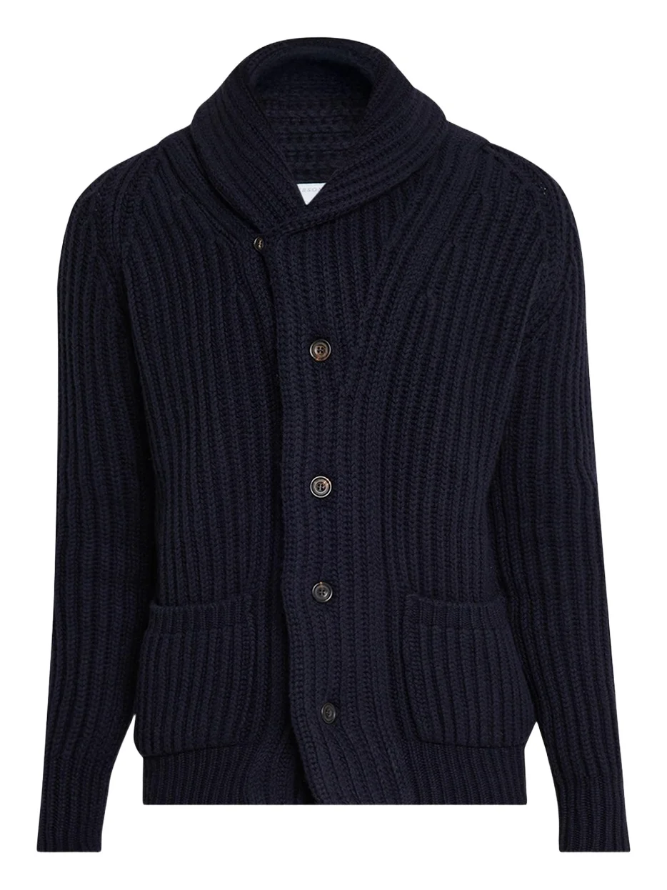 Men's Rib-Knit Cashmere Cardigan Men's Rib-Knit Cashmere Cardigan