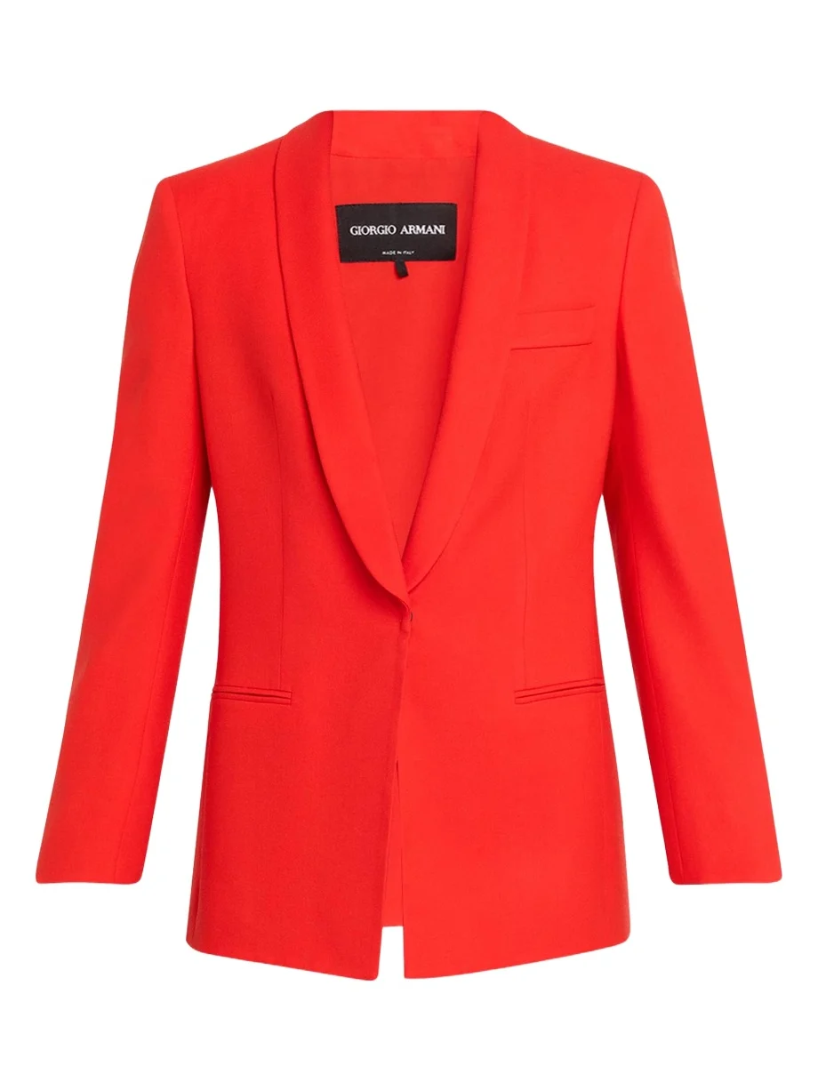 Virgin Wool Single-Breasted Longline Blazer Virgin Wool Single-Breasted Longline Blazer