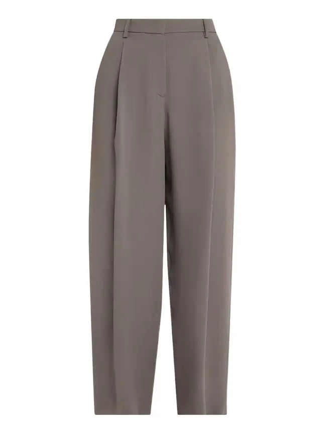 Washed Silk Pleated Trousers