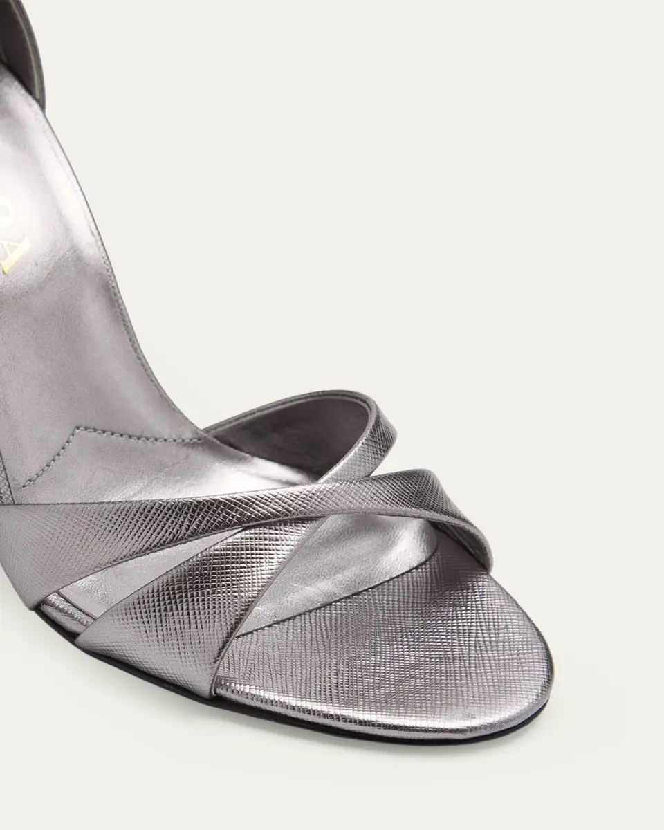 Prada 95mm Vernice Saffiano Leather Ankle-Strap Sandals | Thumbnail 7 Prada 95mm Vernice Saffiano Leather Ankle-Strap Sandals | Thumbnail 7