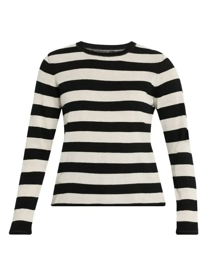 Machine Washable Cashmere Striped Pullover Machine Washable Cashmere Striped Pullover