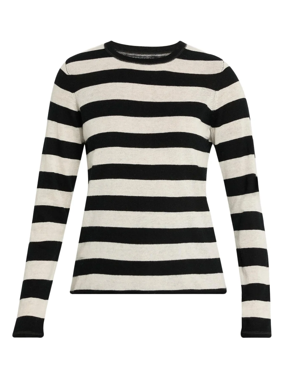 Machine Washable Cashmere Striped Pullover Machine Washable Cashmere Striped Pullover