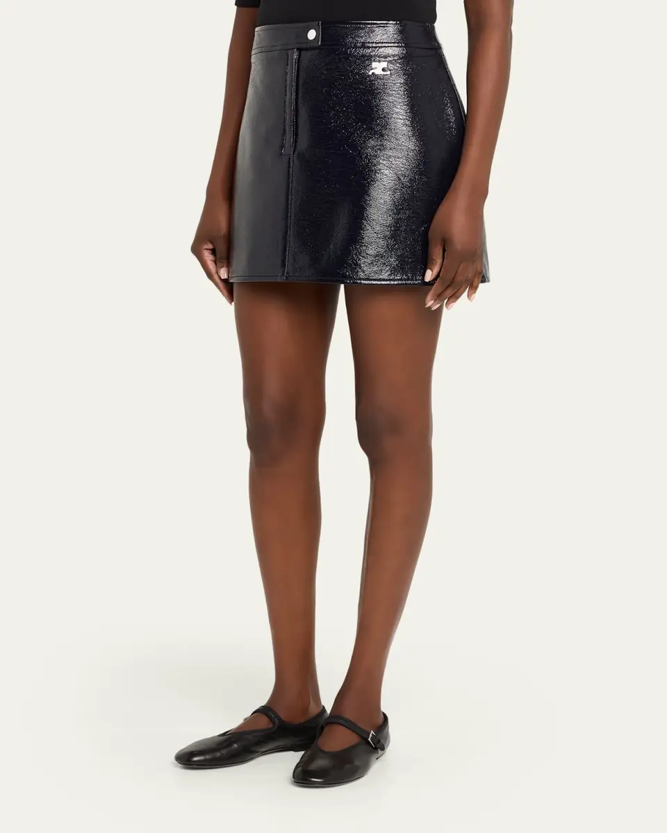 Courrèges Reedition Vinyl Mini Skirt | Thumbnail 12