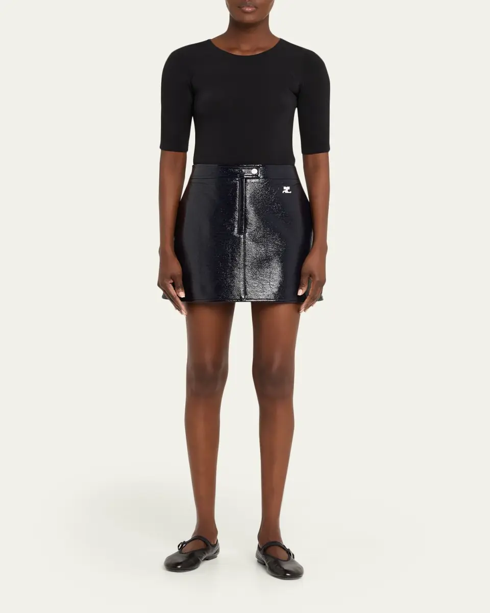 Courrèges Reedition Vinyl Mini Skirt | Thumbnail 10