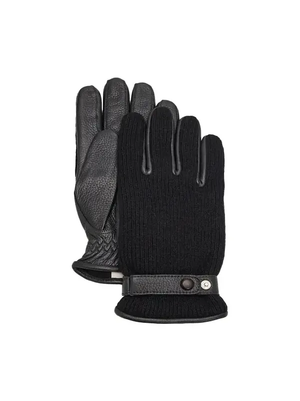 Men's Christopher Elk Leather and Cashmere Knit Gloves Men's Christopher Elk Leather and Cashmere Knit Gloves