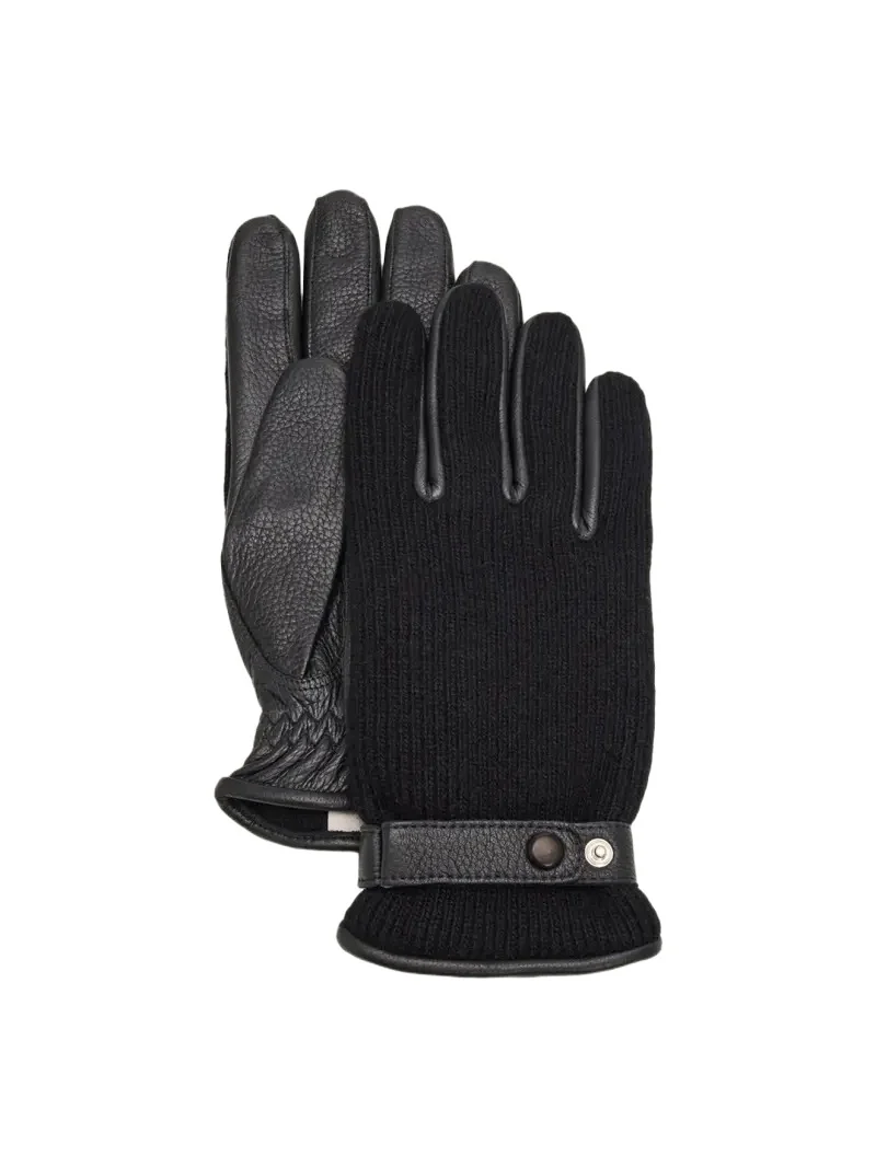 Men's Christopher Elk Leather and Cashmere Knit Gloves Men's Christopher Elk Leather and Cashmere Knit Gloves